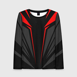 Лонгслив женский Sport uniform - red, цвет: 3D-принт