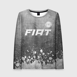 Женский лонгслив Fiat - grey gradient посередине