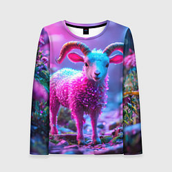 Женский лонгслив Козлик в розовом