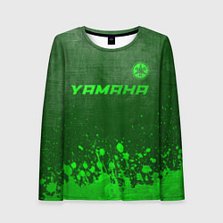 Женский лонгслив Yamaha - green gradient посередине