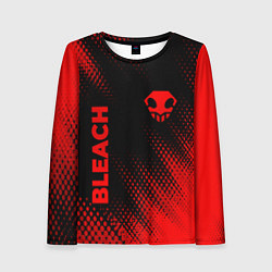 Женский лонгслив Bleach - red gradient вертикально
