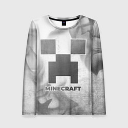 Женский лонгслив Minecraft - white gradient