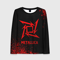 Женский лонгслив Metallica - red gradient