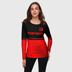 Лонгслив женский Fortnite - red gradient посередине, цвет: 3D-принт — фото 2