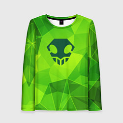 Женский лонгслив Bleach green poly