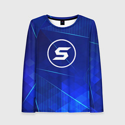 Лонгслив женский Skillet blue poly, цвет: 3D-принт