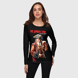 Лонгслив женский Все дуреют с этих пенсионеров, цвет: 3D-принт — фото 2