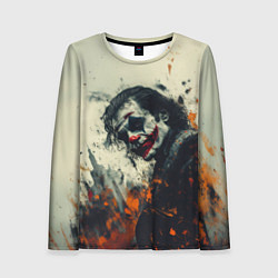 Лонгслив женский Джокер стиль красок, цвет: 3D-принт