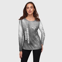 Лонгслив женский Tokyo Revengers - grey gradient вертикально, цвет: 3D-принт — фото 2