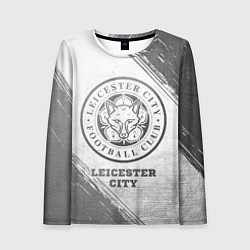 Лонгслив женский Leicester City - white gradient, цвет: 3D-принт