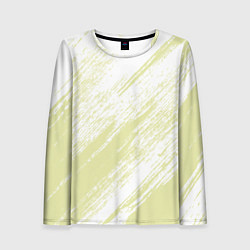 Лонгслив женский The color is white and yellow, цвет: 3D-принт