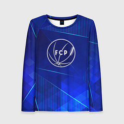 Лонгслив женский Porto blue poly, цвет: 3D-принт