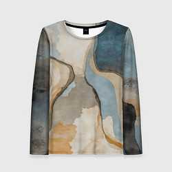 Лонгслив женский Абстракция с песком и водой, цвет: 3D-принт
