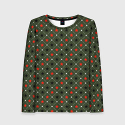 Лонгслив женский Звёздный хаки, цвет: 3D-принт