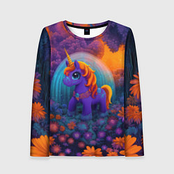 Женский лонгслив Сказочный единорог