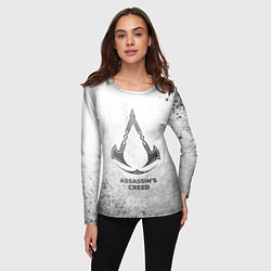 Лонгслив женский Assassins Creed - white gradient, цвет: 3D-принт — фото 2
