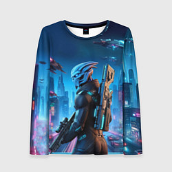 Лонгслив женский Mass Effect - neon glow fantastic, цвет: 3D-принт