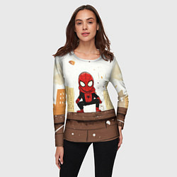 Лонгслив женский Мини человек-паук, цвет: 3D-принт — фото 2