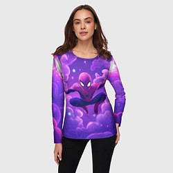 Лонгслив женский Человек-паук на фоне облаков, цвет: 3D-принт — фото 2