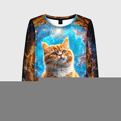 Лонгслив женский Манчкин в космосе, цвет: 3D-принт