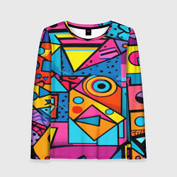 Лонгслив женский Кислая геометрия, цвет: 3D-принт
