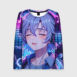 Женский лонгслив Влюбленный в музыку