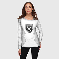 Лонгслив женский West Ham white poly, цвет: 3D-принт — фото 2