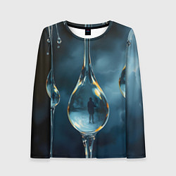 Лонгслив женский Люди в каплях, цвет: 3D-принт