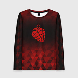 Лонгслив женский Green Day red poly, цвет: 3D-принт