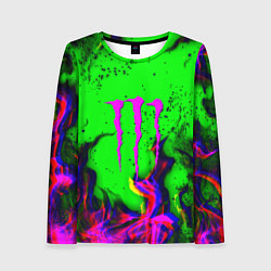 Лонгслив женский Monster Energy flame, цвет: 3D-принт