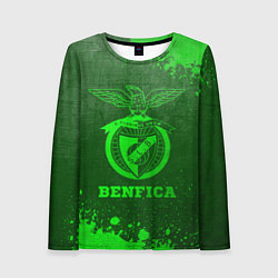 Лонгслив женский Benfica - green gradient, цвет: 3D-принт