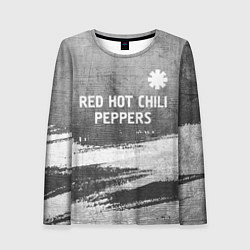 Женский лонгслив Red Hot Chili Peppers - grey gradient посередине