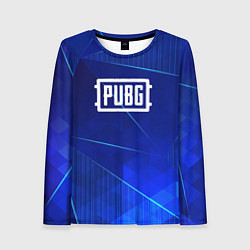 Лонгслив женский PUBG blue poly, цвет: 3D-принт
