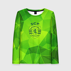 Лонгслив женский Sporting green poly, цвет: 3D-принт