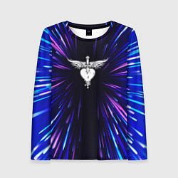 Лонгслив женский Bon Jovi neon energy, цвет: 3D-принт