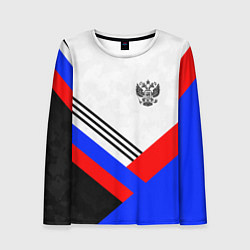 Женский лонгслив Герб России - минимализм
