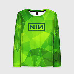 Женский лонгслив Nine Inch Nails green poly