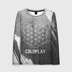 Женский лонгслив Coldplay - grey gradient