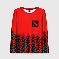 Женский лонгслив Dota игровой паттерн