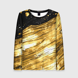 Лонгслив женский Золотой текстурный фон, цвет: 3D-принт