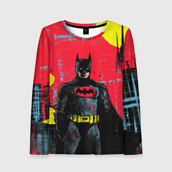 Женский лонгслив Бэтмен красками