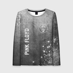 Женский лонгслив Pink Floyd - grey gradient вертикально
