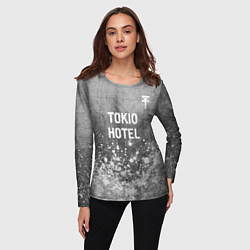 Лонгслив женский Tokio Hotel - grey gradient посередине, цвет: 3D-принт — фото 2