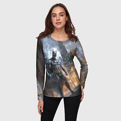 Лонгслив женский Бэтмен - старый стиль, цвет: 3D-принт — фото 2