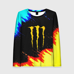 Женский лонгслив Monster energy огненные краски