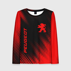 Женский лонгслив Peugeot - red gradient вертикально