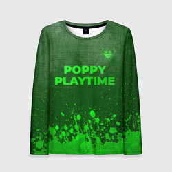 Лонгслив женский Poppy Playtime - green gradient посередине, цвет: 3D-принт