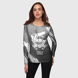 Лонгслив женский Tokyo Ghoul - grey gradient, цвет: 3D-принт — фото 2