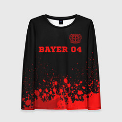 Женский лонгслив Bayer 04 - red gradient посередине