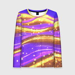 Лонгслив женский Блестящая волнистая текстура, цвет: 3D-принт